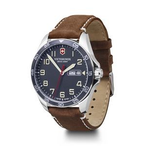 Fieldforce Blue Dial Brown Leather Strap Watch